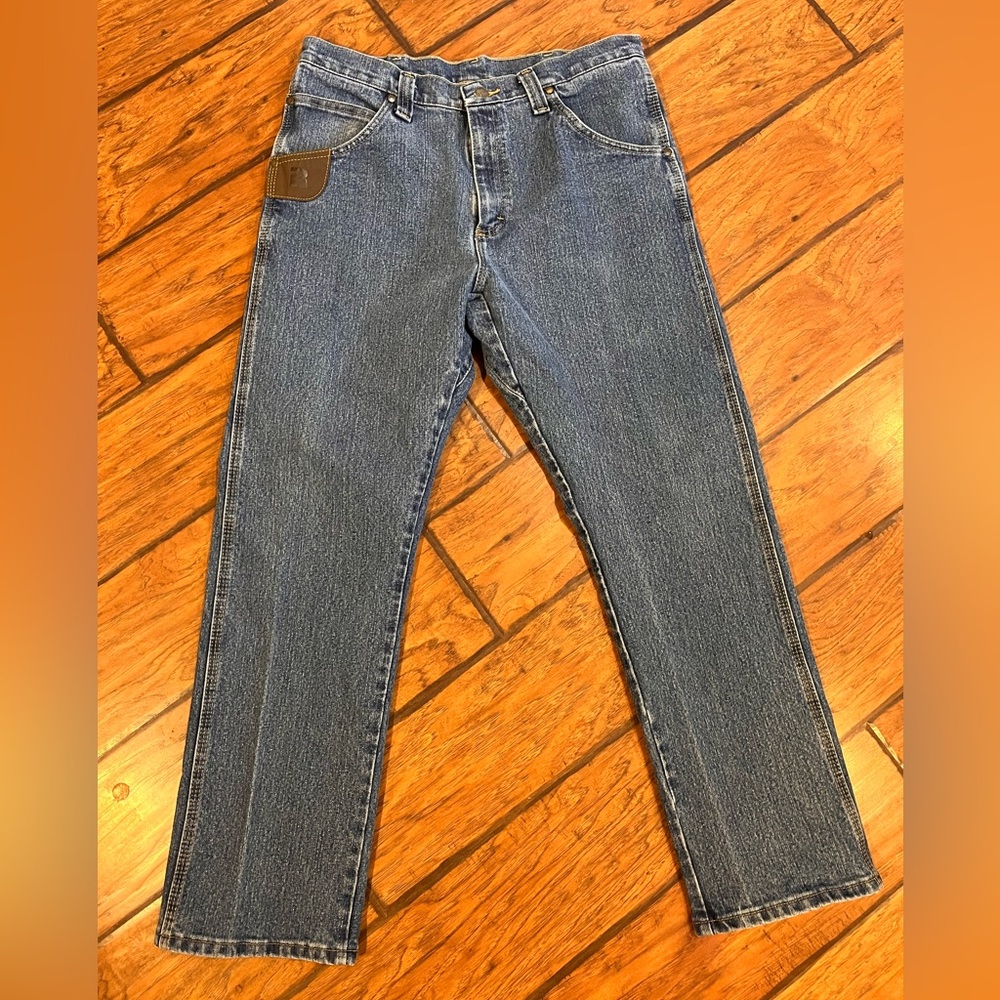 Wrangler Riggs jeans men’s 34x30 blue Straight fit work durable stretch comfort